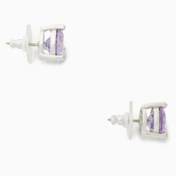 💜🔹️Kate spade 🔹️♠️ Rise And Shine Studs COLOR: LIGHT AMETHYST/SILVER - Picture 4 of 6